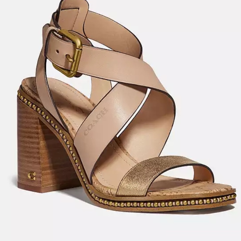 Coach Mandy Metallic Sandals